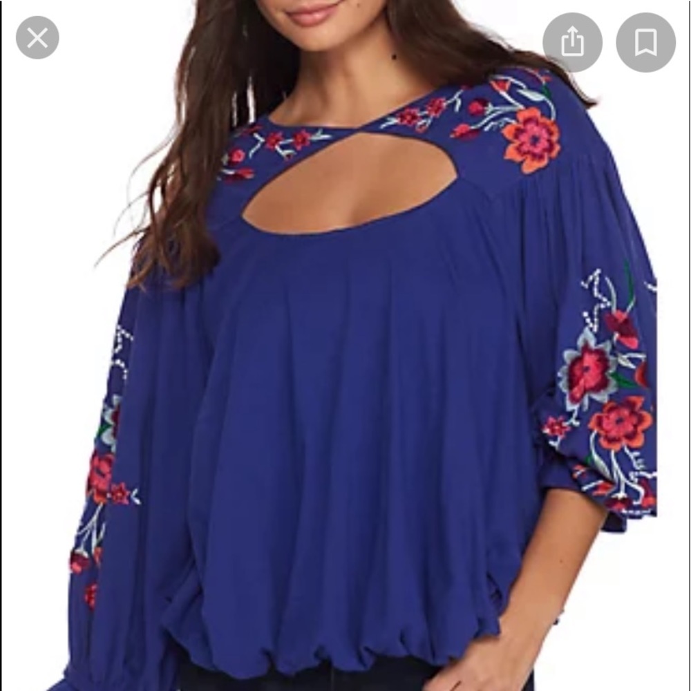 52. Free People Lita Top in Deep Blue